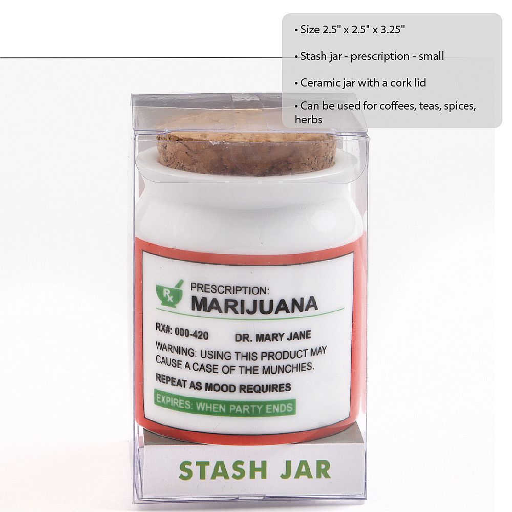 stash jar - prescription - Small - from gifts by Fashioncraft® - Headshop.com