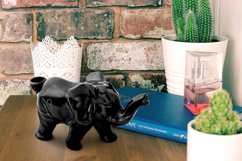 Elephant Novelty Pipe - Black Color - Headshop.com