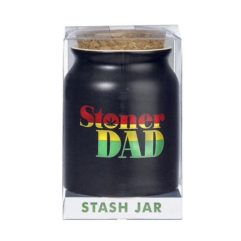 stoner dad stash jar - rasta letters - Headshop.com