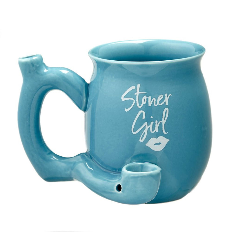 Stoner girl blue with white imprint mug - roast & toast mug - Headshop.com