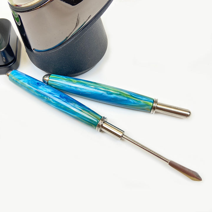 The Ultimate Titanium Dab Tool Set With Pearl Green Handle - Headshop.com