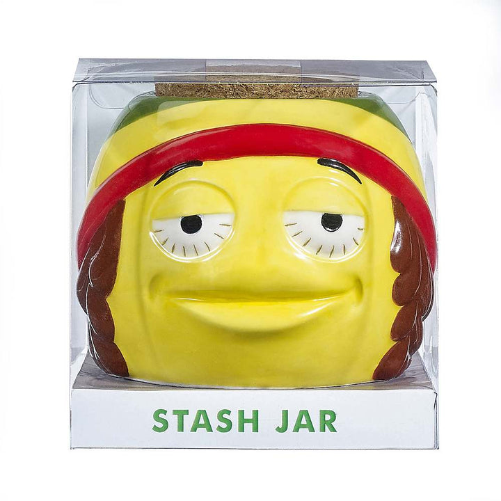 rasta emoji stash jar - Headshop.com