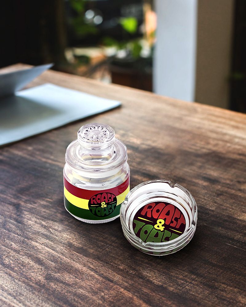 Ashtray set with Stash jar - VINTAGE ROAST & TOAST - Headshop.com