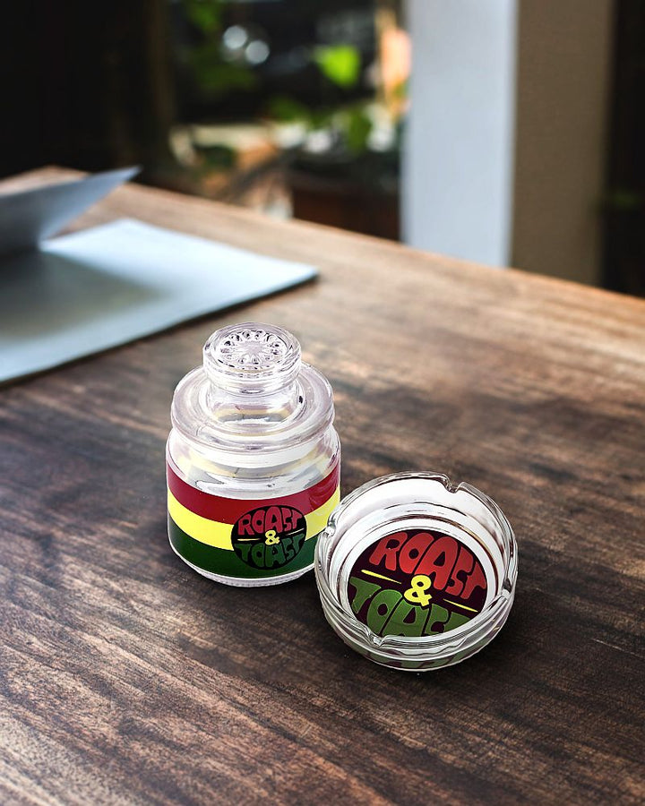 Ashtray set with Stash jar - VINTAGE ROAST & TOAST - Headshop.com
