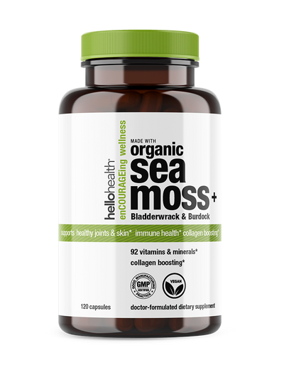 Organic Irish Sea Moss Capsules with Burdock Root & Bladderwrack - Headshop.com