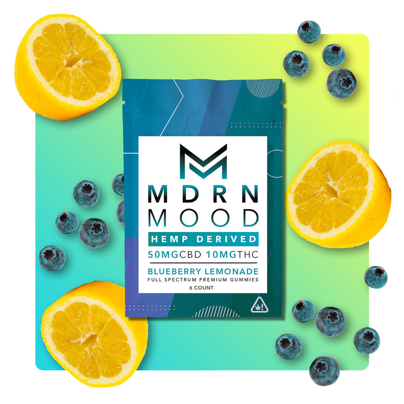 Mdrn Mood Blueberry Lemonade- 50mg CBD / 10mg THC (6ct) - Headshop.com
