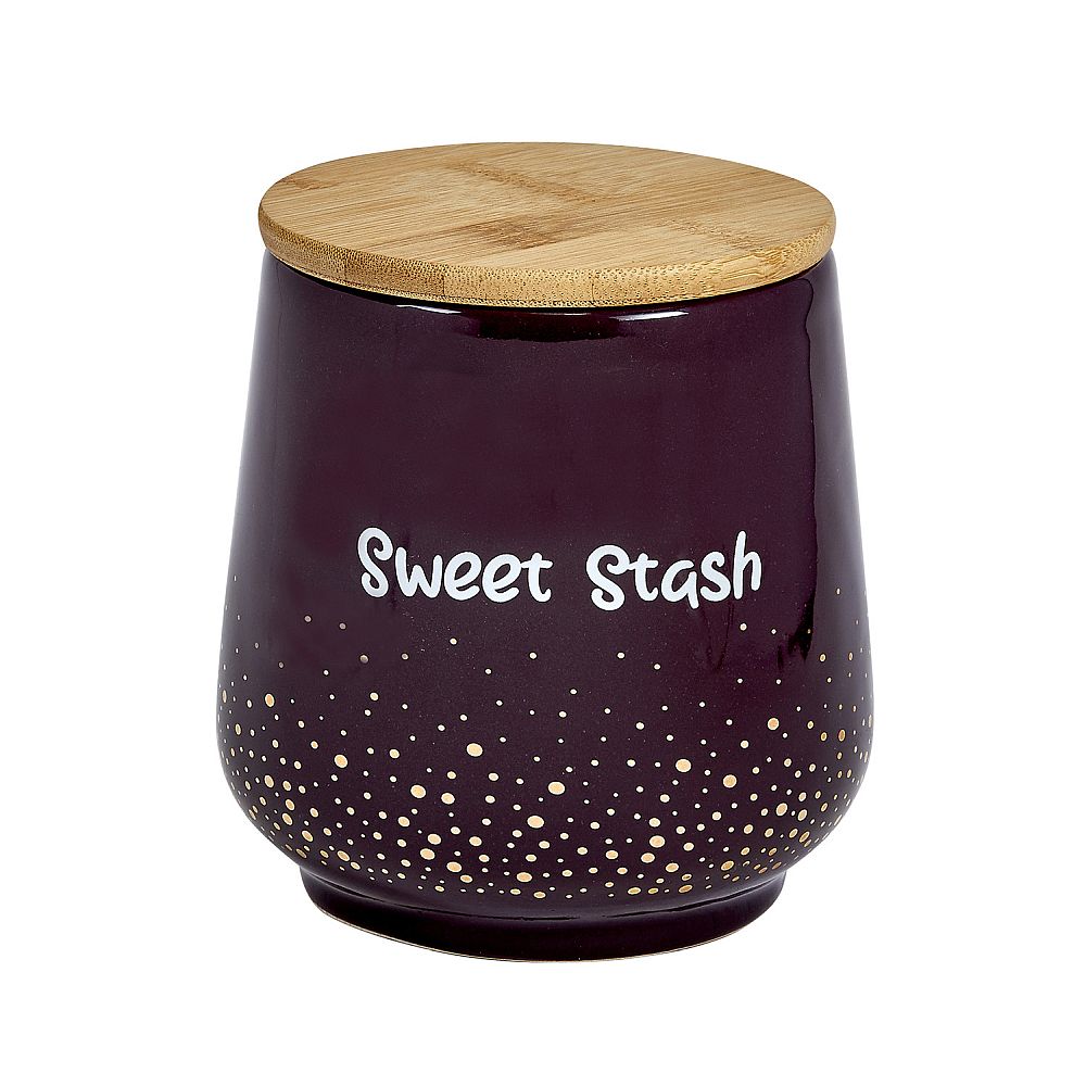 deluxe Canister  stash jar - GOLD DOTS - SWEET STASH - Headshop.com