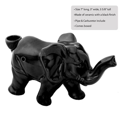 Elephant Novelty Pipe - Black Color - Headshop.com