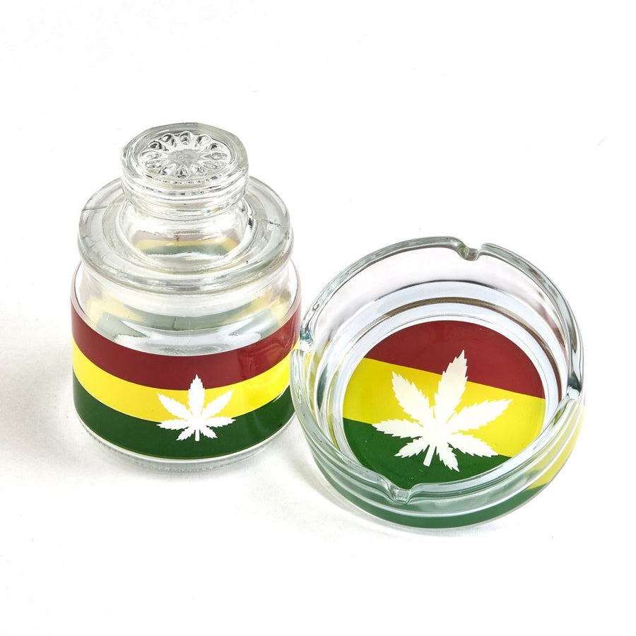 Ashtray set with Stash jar - LEAF DESIGN - Headshop.com