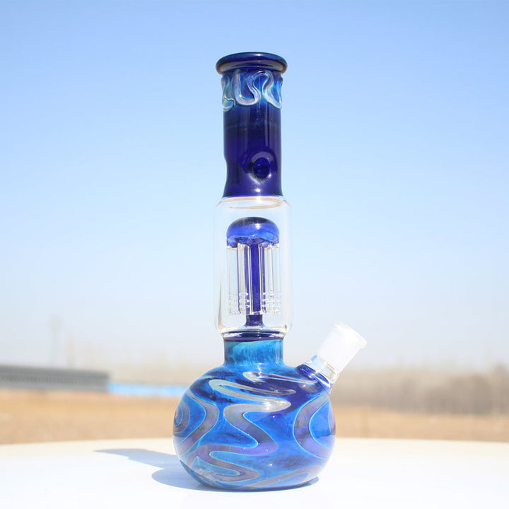 10.5" Blue Buddha Glass Water Pipe w/ Coil Perc - Headshop.com