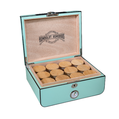 Art Deco Teal Humboldt Humidor - Headshop.com