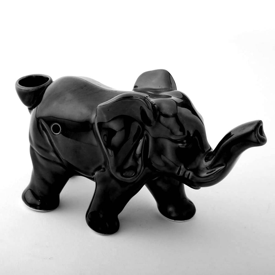 Elephant Novelty Pipe - Black Color - Headshop.com