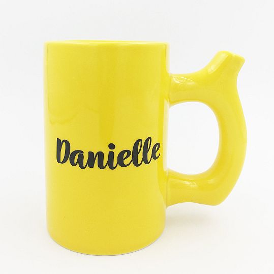 Yellow Roast & toast mug with flames - Headshop.com