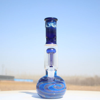 10.5" Blue Buddha Glass Water Pipe w/ Coil Perc - Headshop.com