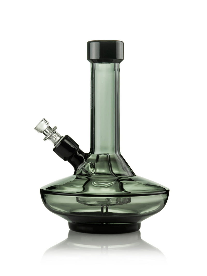 GRAV® Small Wide Base Water Pipe in Smoke with Black Accents - Headshop.com
