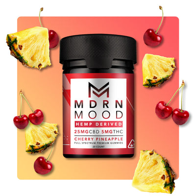 Mdrn Mood Cherry Pineapple - 25mg CBD / 5mg THC (20ct) - Headshop.com