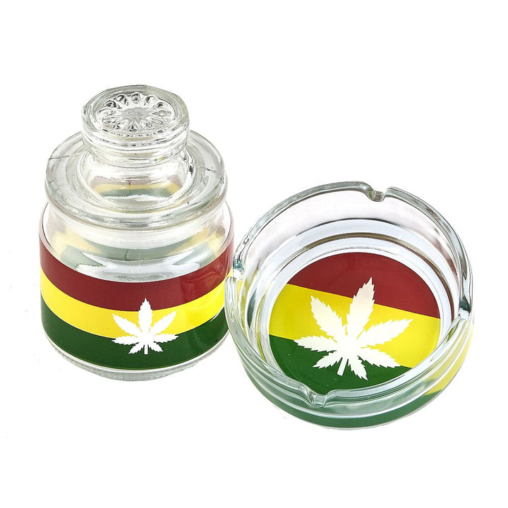 Ashtray set with Stash jar - LEAF DESIGN - Headshop.com