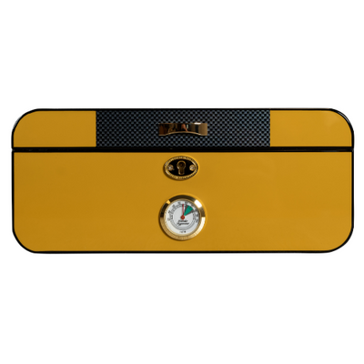 Art Deco Racer Yellow Humboldt Humidor - Headshop.com