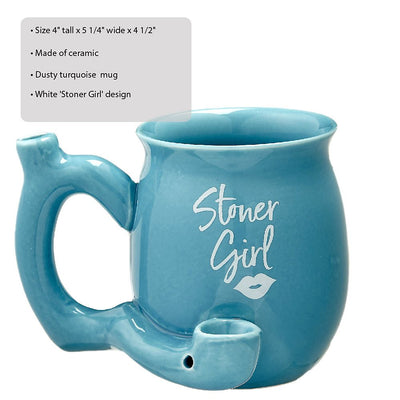 Stoner girl blue with white imprint mug - roast & toast mug - Headshop.com