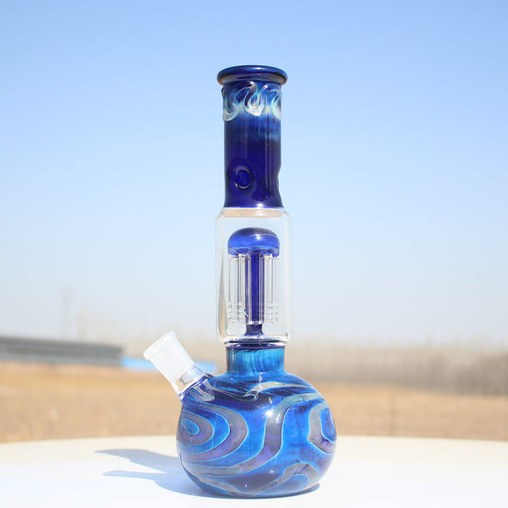 10.5" Blue Buddha Glass Water Pipe w/ Coil Perc - Headshop.com