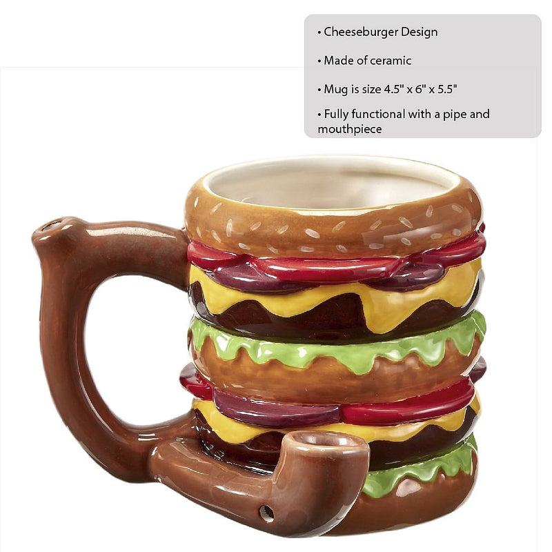 Cheeseburger pipe mug from gifts by Fashioncraft® - Headshop.com