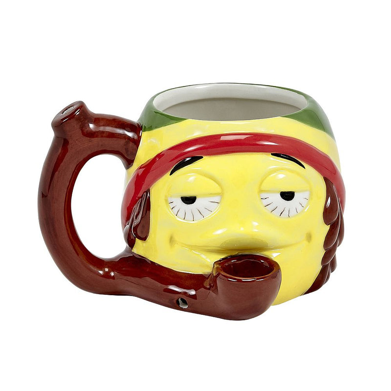 Rasta Emoji Mug Pipe - Headshop.com