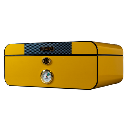 Art Deco Racer Yellow Humboldt Humidor - Headshop.com