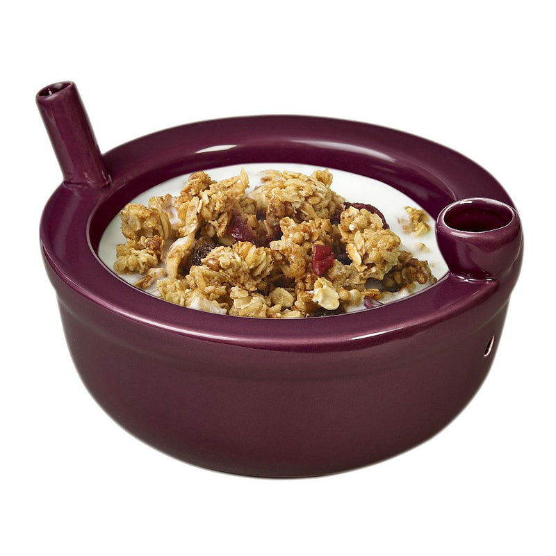 Novelty roast & toast Cereal bowl - plum color - Headshop.com