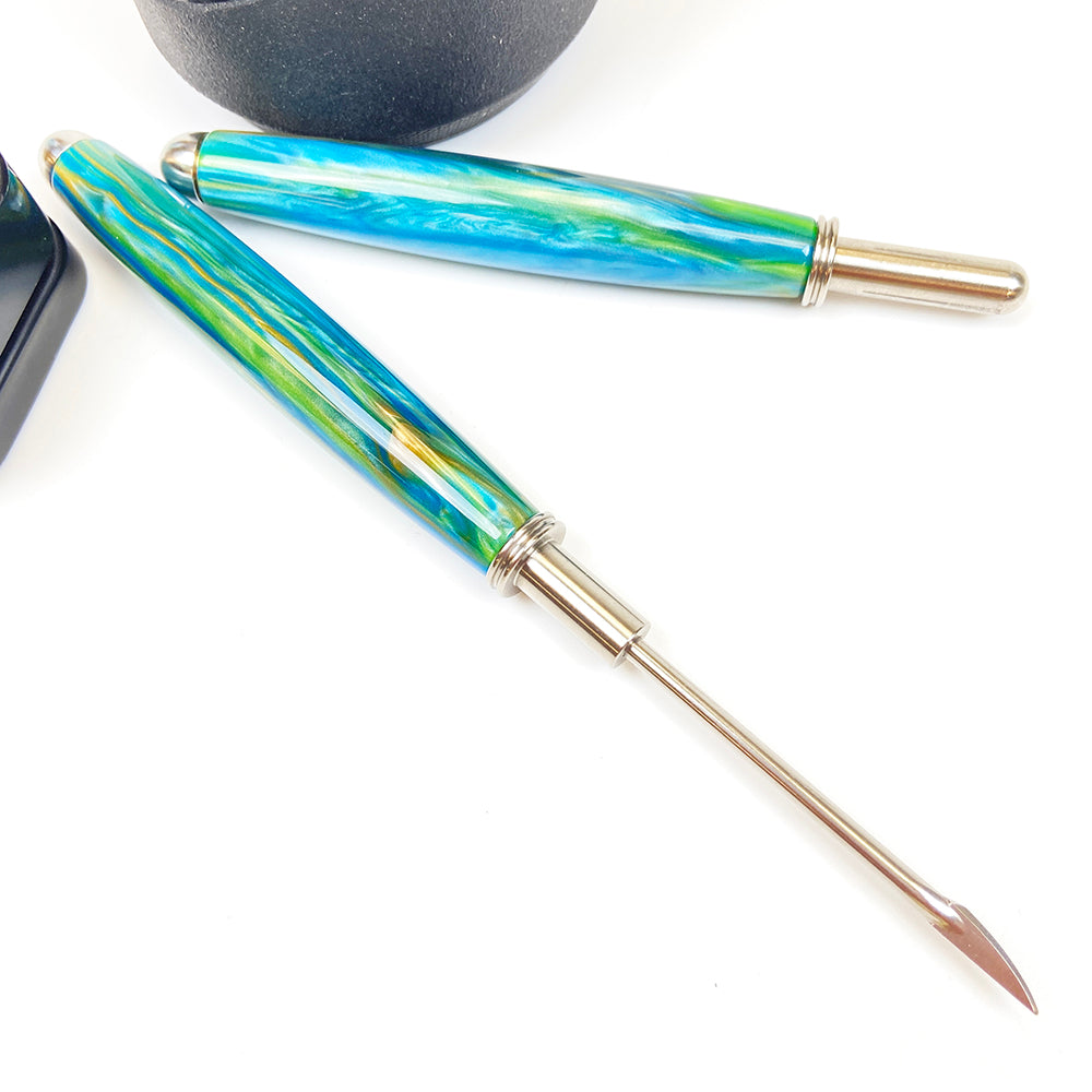 The Ultimate Titanium Dab Tool Set With Pearl Green Handle - Headshop.com