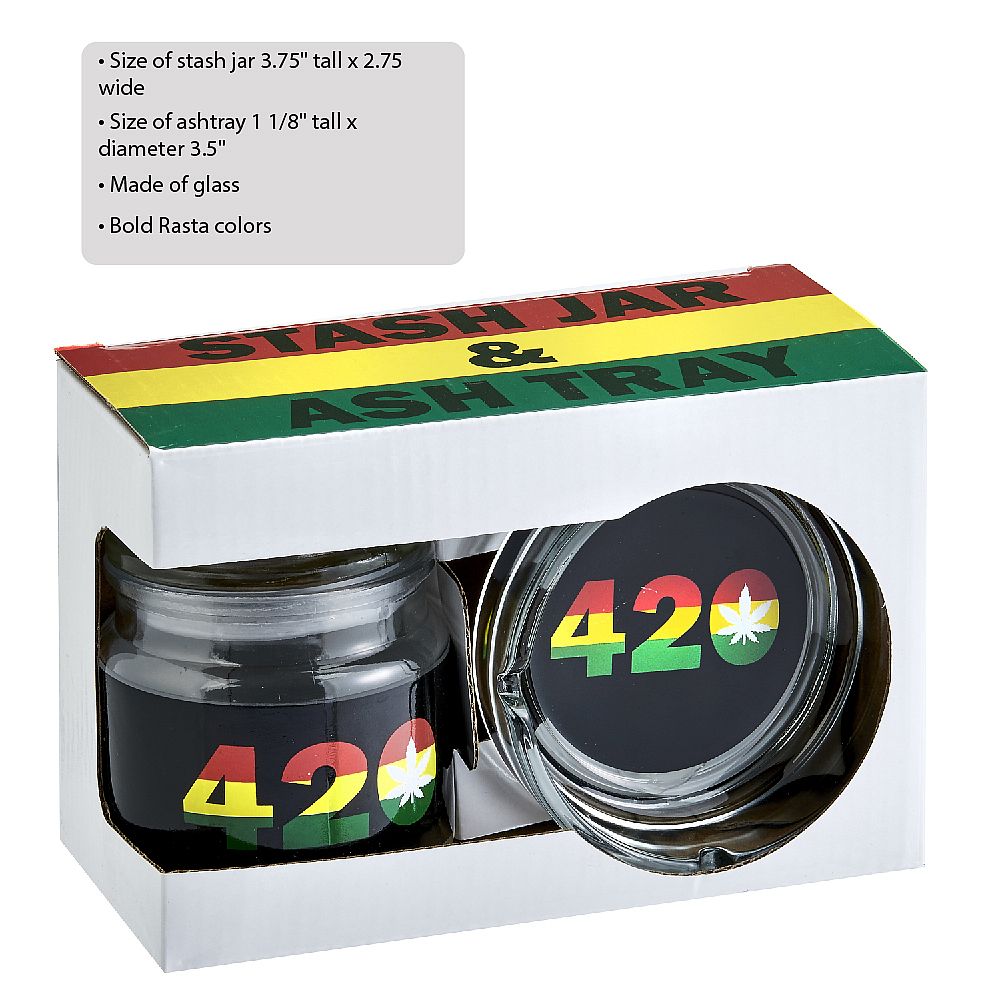 Ashtray set with Stash jar - 420 DESIGN - Headshop.com