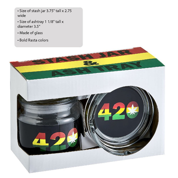 Ashtray set with Stash jar - 420 DESIGN - Headshop.com
