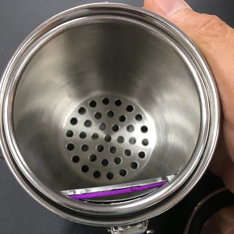 The Bud Bucket, Cannabis Storage Solution ~ Stainless Steel Vault, Odor Proof, Air Tight ,UV Blocking, Sifter Canister - Headshop.com