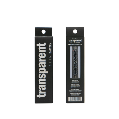 Transparent light up Vape battery by Stache - Headshop.com