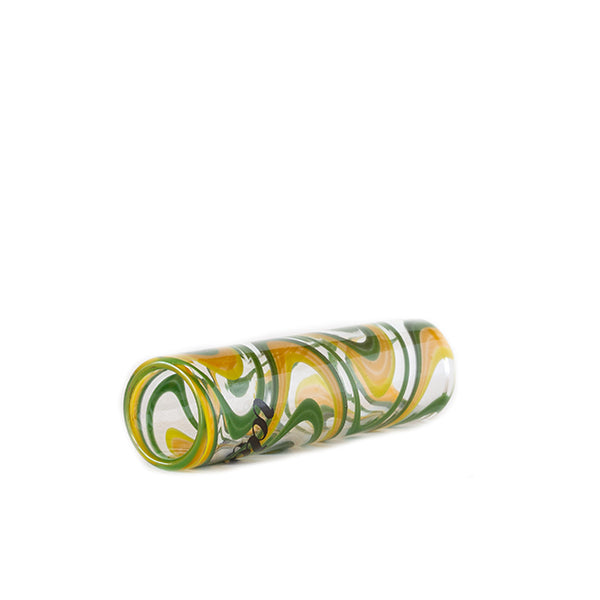 Stündenglass Glass Hookah Hose Tip (Green + Yellow) - Headshop.com