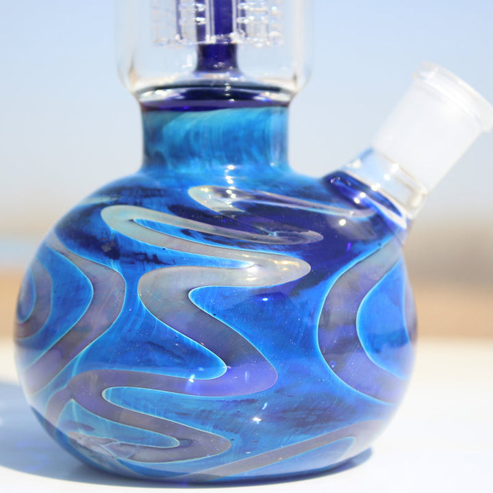 10.5" Blue Buddha Glass Water Pipe w/ Coil Perc - Headshop.com