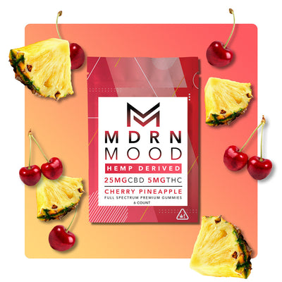 Mdrn Mood Cherry Pineapple - 25mg CBD / 5mg THC (6ct) - Headshop.com