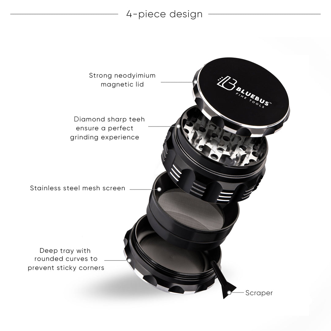 GA Aluminum Grinder Black - Headshop.com