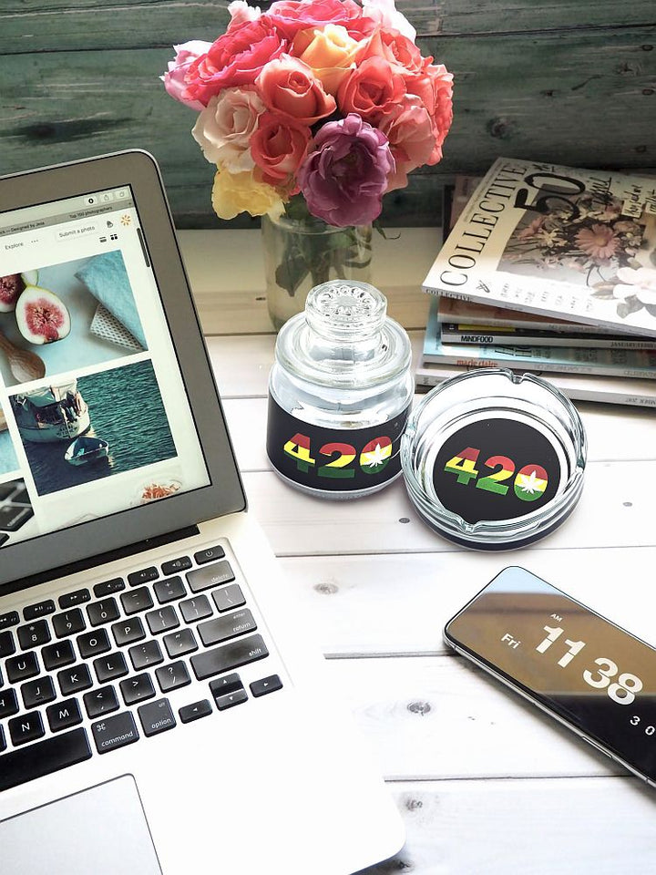 Ashtray set with Stash jar - 420 DESIGN - Headshop.com