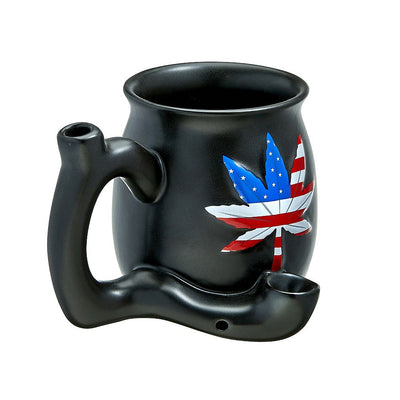 embossed patriotic leaf roast & toast mug - Headshop.com