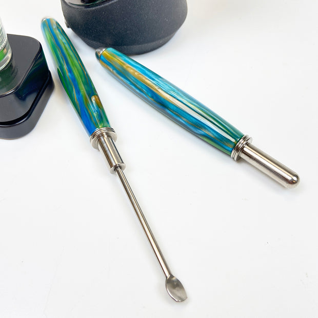 The Ultimate Titanium Dab Tool Set With Pearl Green Handle - Headshop.com