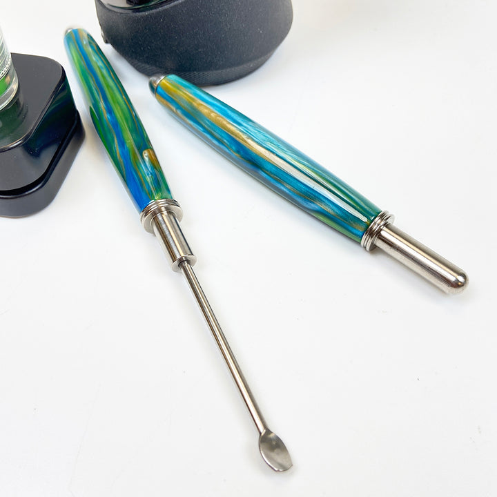 The Ultimate Titanium Dab Tool Set With Pearl Green Handle - Headshop.com