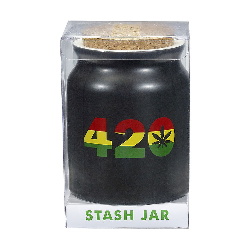 420 rasta color stash jar - Headshop.com