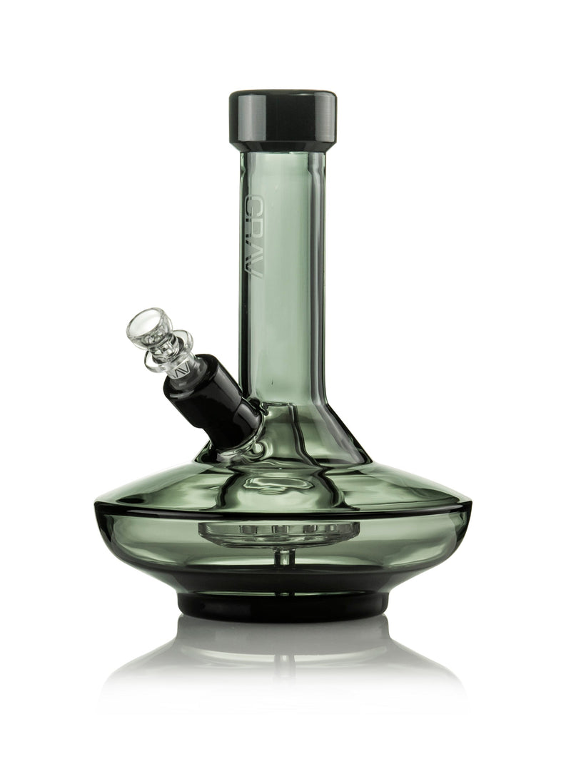 GRAV® Small Wide Base Water Pipe in Smoke with Black Accents - Headshop.com