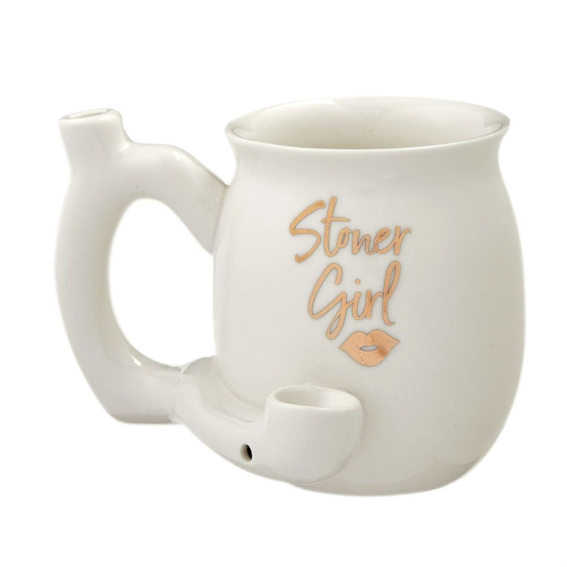 Stoner girl white with gold imprint mug - roast & toast mug - Headshop.com