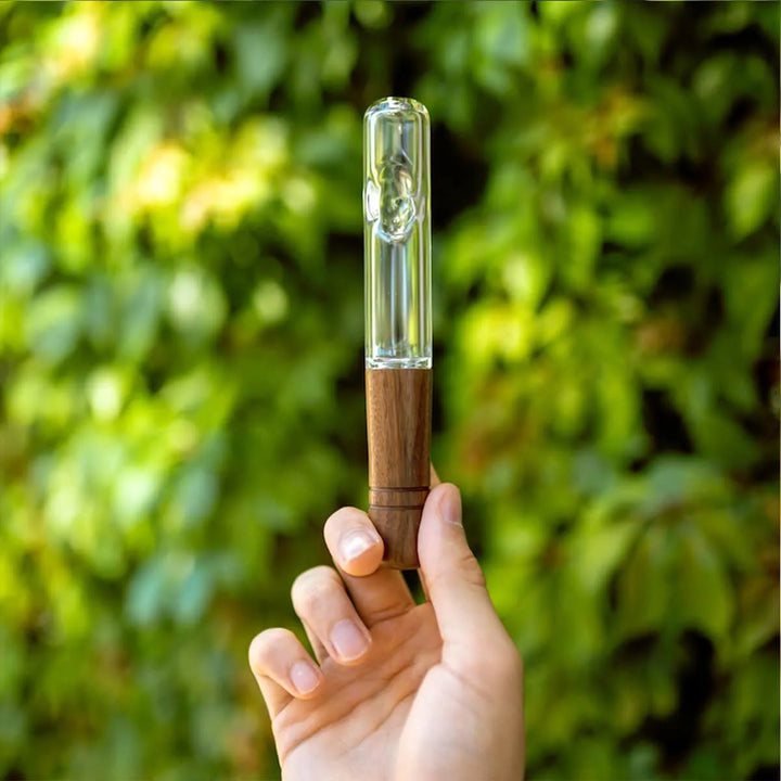 Marley Natural Glass & Walnut Steamroller - Headshop.com