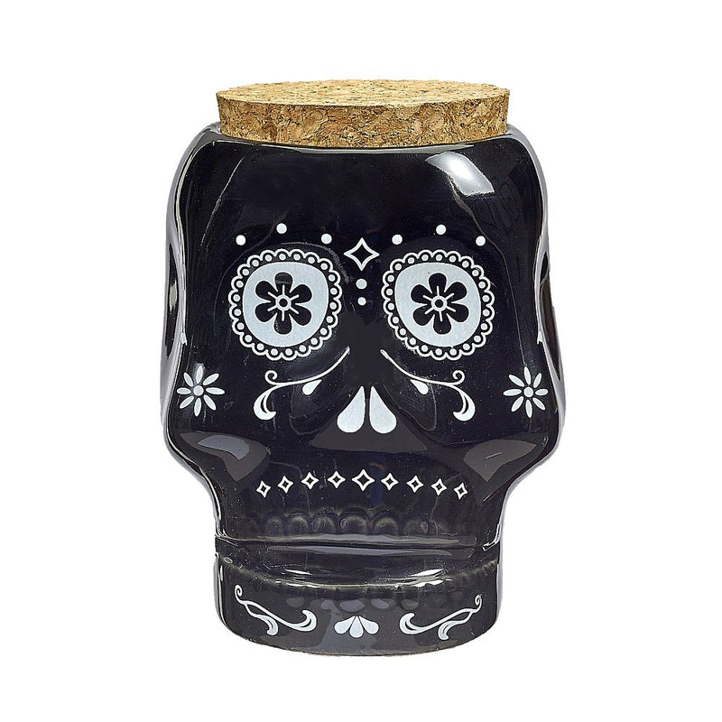 skull stash jar - black - Headshop.com