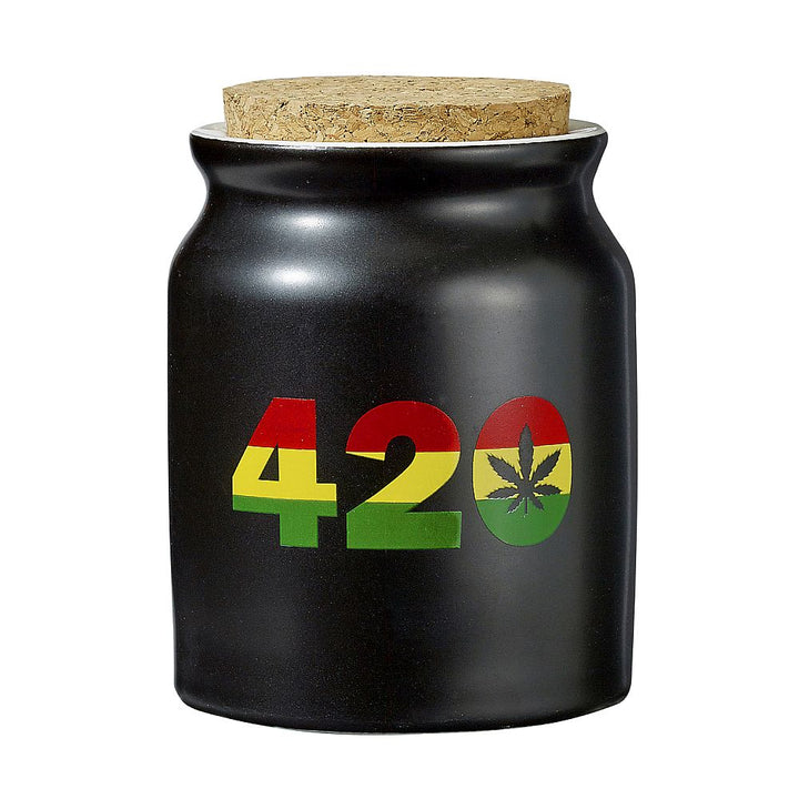 420 rasta color stash jar - Headshop.com