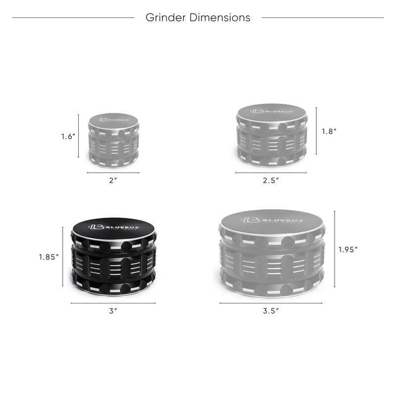 GA Aluminum Grinder Silver - Headshop.com