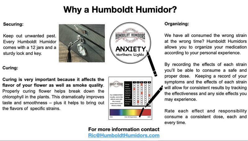 Glass Top Cobalt Blue Humboldt Humidor - Headshop.com