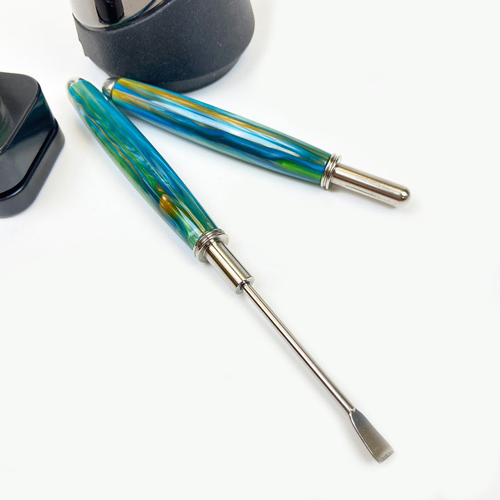 The Ultimate Titanium Dab Tool Set With Pearl Green Handle - Headshop.com